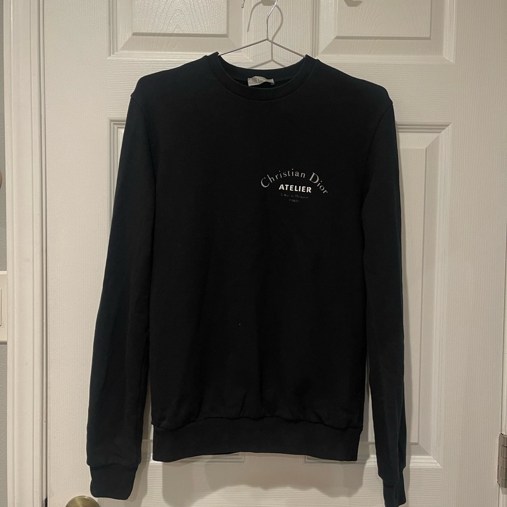 Dior Classic Logo Black Crewneck Sweater - Picture 1 of 4